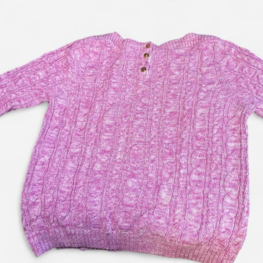Lands end pink cable knit sweater